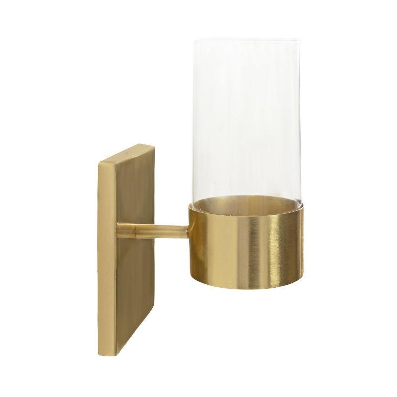 Kate and Laurel Zabler Metal Wall Sconce, 5x6x10, Gold