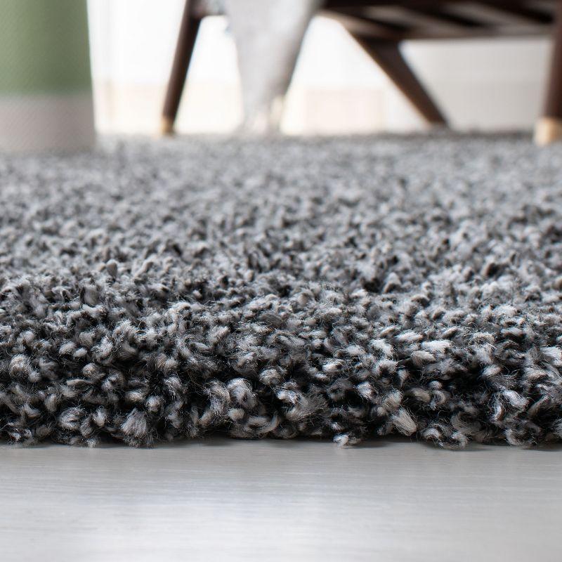 Evolution Shag 500 EVO520 Power Loomed Indoor Area Rug - Dark Grey - 6'7"x6'7" - Safavieh