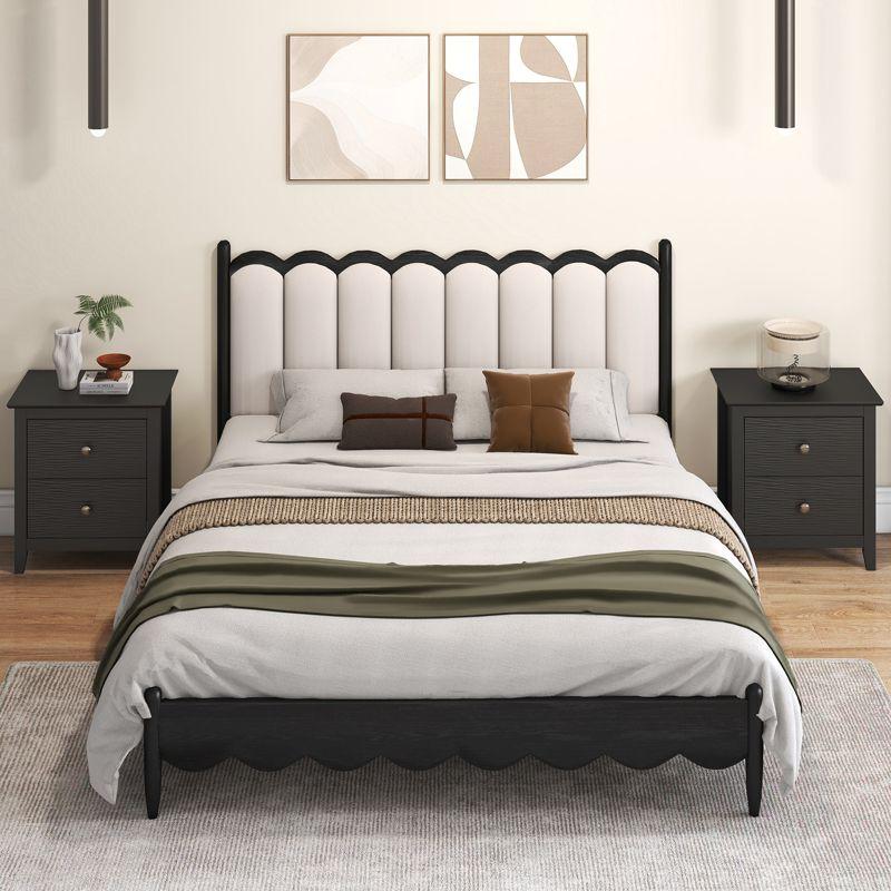 Latitude Run® Modern Nightstand with 2 Drawers for Small Spaces