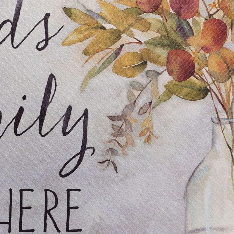 SoHome Cozy Living Friends and Family Gather Eucalyptus Floral Anti-Fatigue Mat