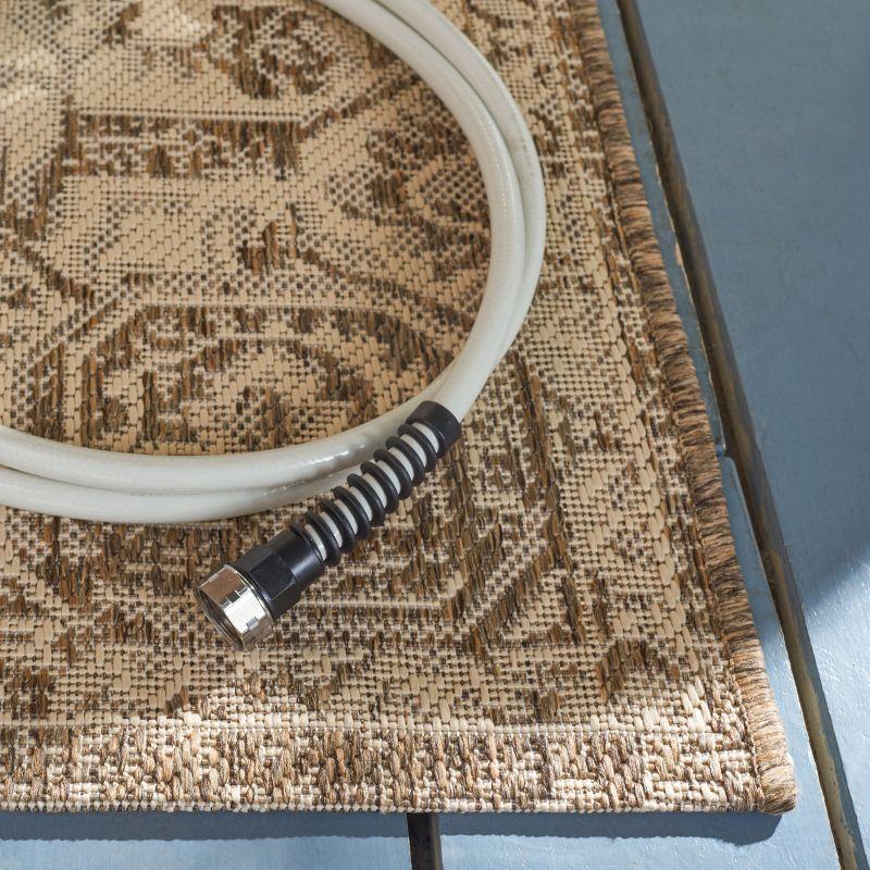 Beach House BHS138 Power Loomed Indoor/Outdoor Area Rug - Cream/Beige - 6'7"x6'7" - Safavieh