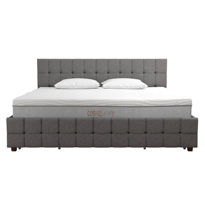 Elizabeth Tufted Upholstered Low Profile Storage Platform Bed