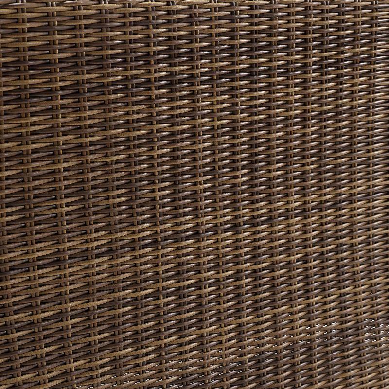 Bradenton Outdoor Wicker Sofa - Sand - Crosley: UV-Resistant Patio Furniture, 3-Seater with Foam Cushions