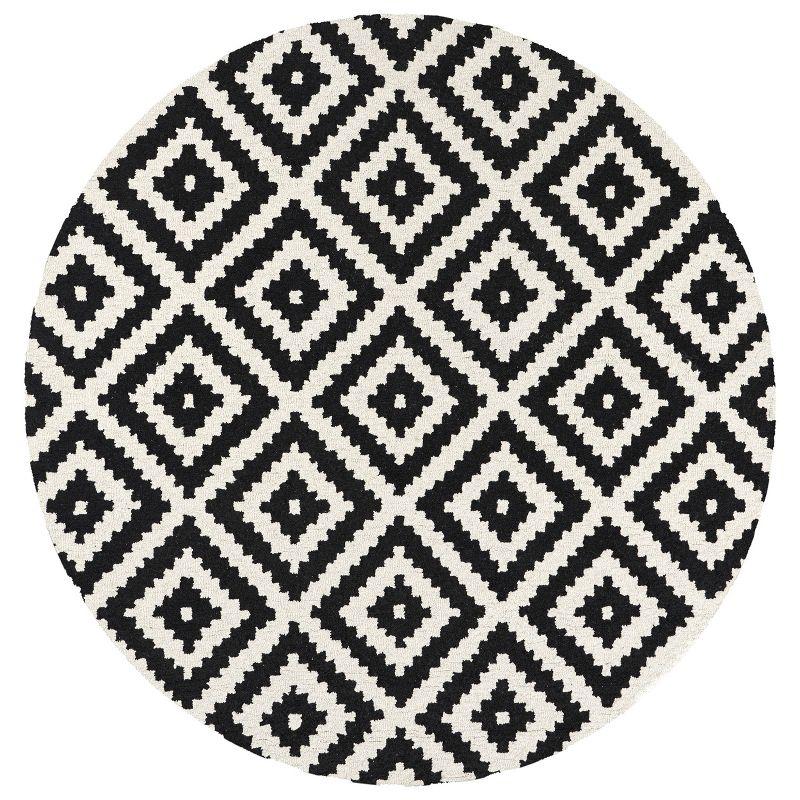 Nuloom Kellee Geometric Oval 8x10 Wool Indoor Area Rug for Living Room Bedroom Dining Room Kitchen, Beige/Brown