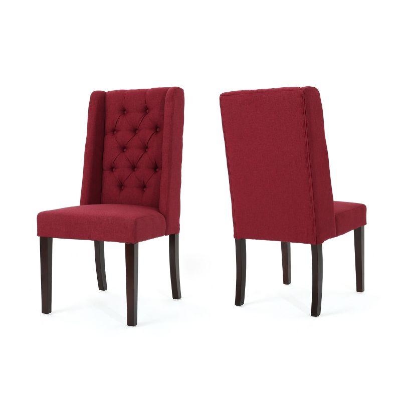 Wildon Home® Elegant Tufted Design Upholstered Dining Chairs Set of 2
