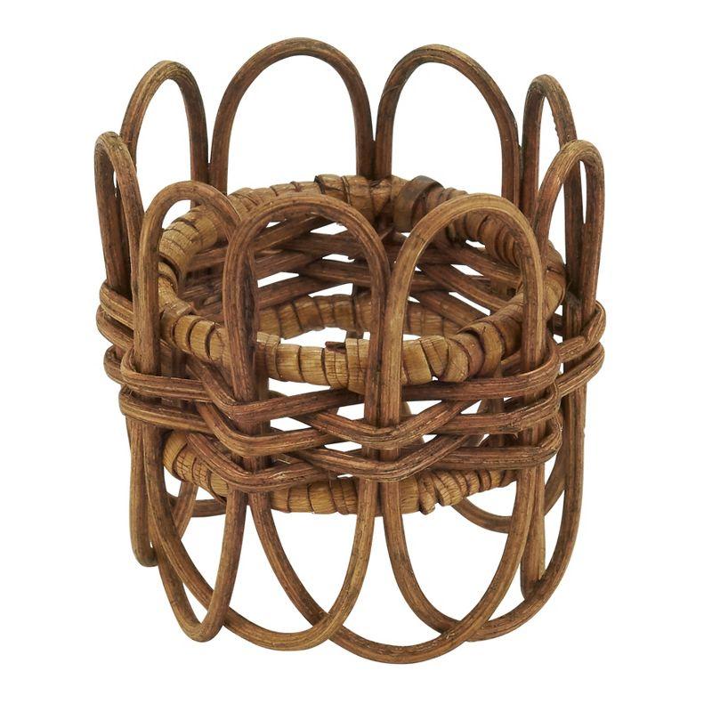 Hughie Rattan Napkin Rings with Twisted Design