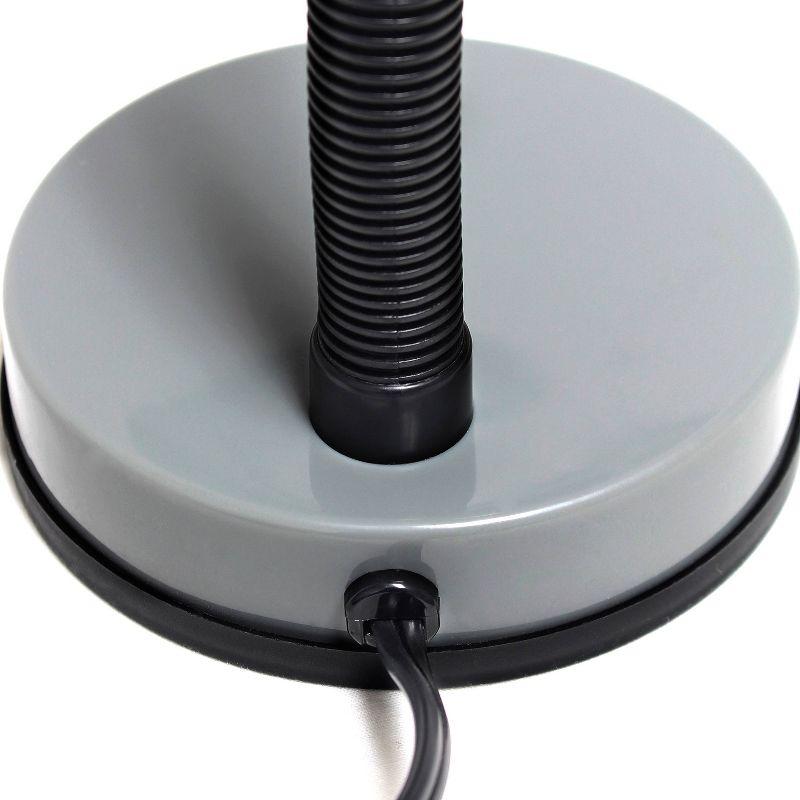 Basic Metal Desk Lamp with Flexible Hose Neck Silver - Simple Designs: ETL Listed, Adjustable, No Assembly Required