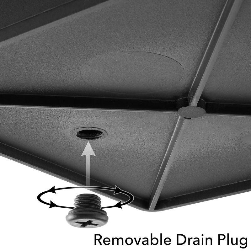 Casafield All-Weather Outdoor Planters with Liners - Set of 2, Tall Tapered Plant Boxes with Flower Pots for Front Porch, Patio, Garden - Espresso