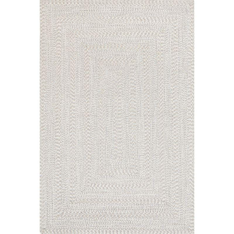 Nuloom Rowan Solid 5x8 Indoor/Outdoor Area Rug for Living Room Patio Deck Front Porch Kitchen, Ivory