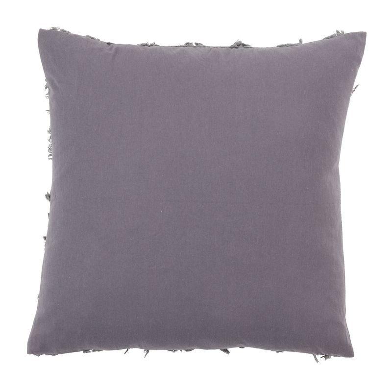 Saro Lifestyle Fringe Striped Design Throw Pillow