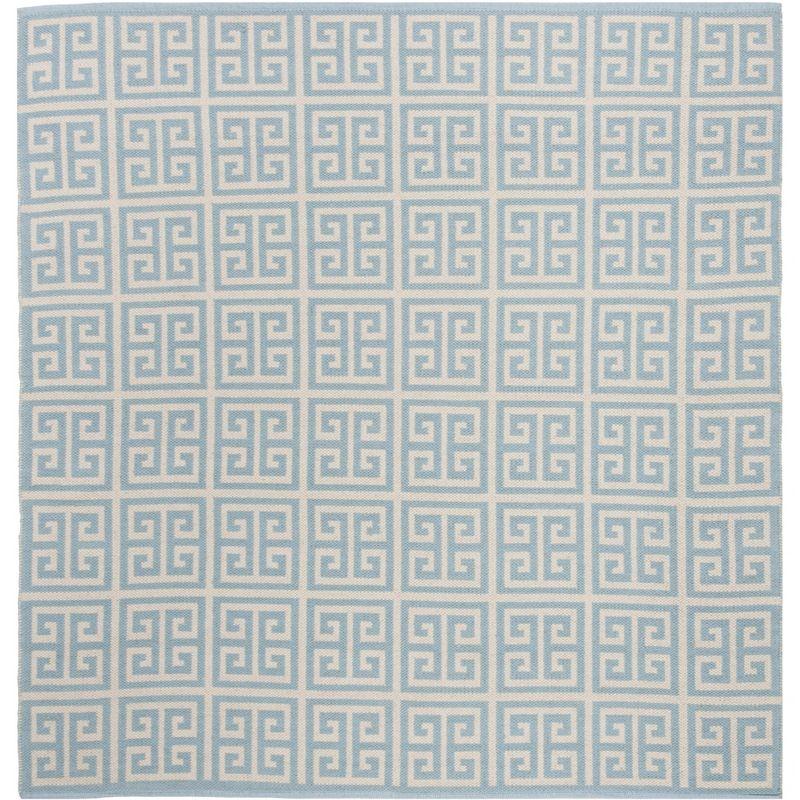 Montauk MTK724 Hand Woven Area Rug - Light Blue/Ivory - 6'x6' - Safavieh.