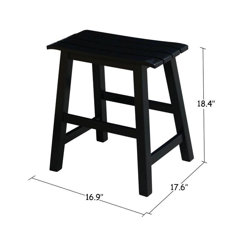 18" Slat Seat Counter Height Barstool - International Concepts