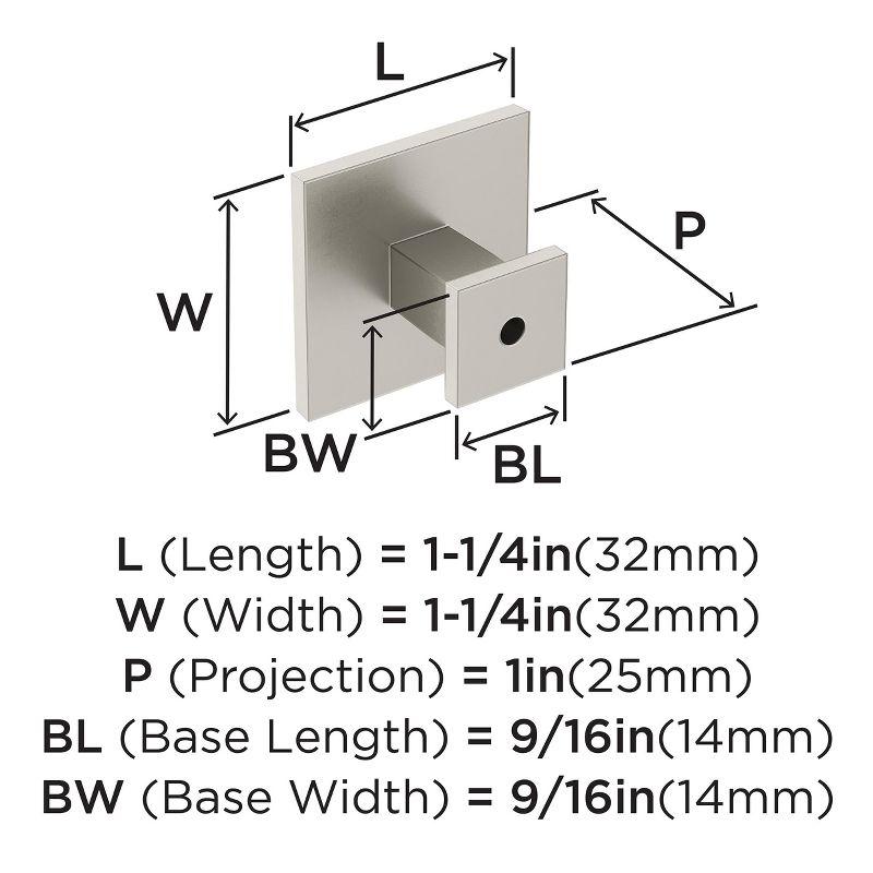 Appoint 1 1/4" Length Square Knob