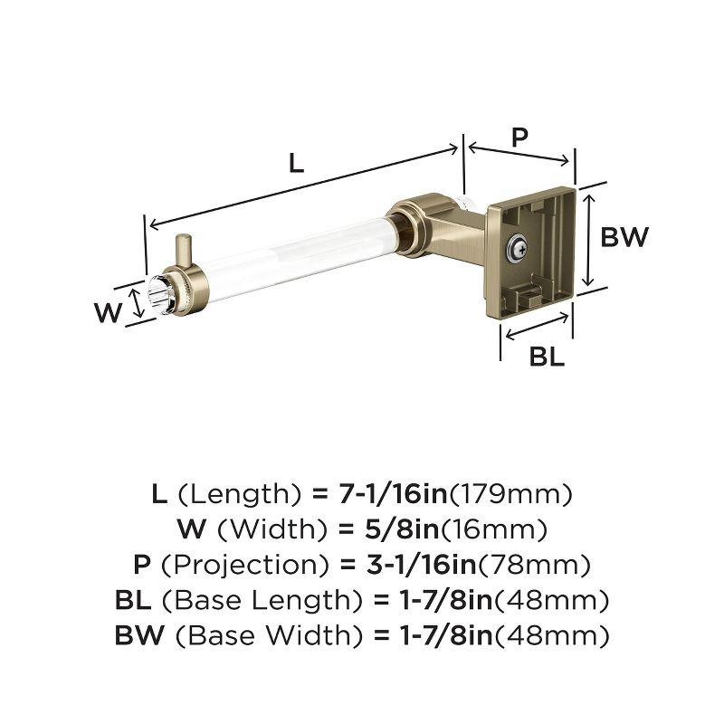 Clear and Golden Champagne Single Post Toilet Paper Holder