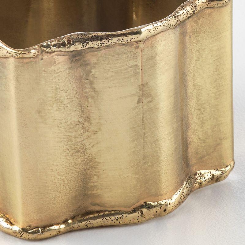 Gold Classic Round Design Napkin Rings Set of 4