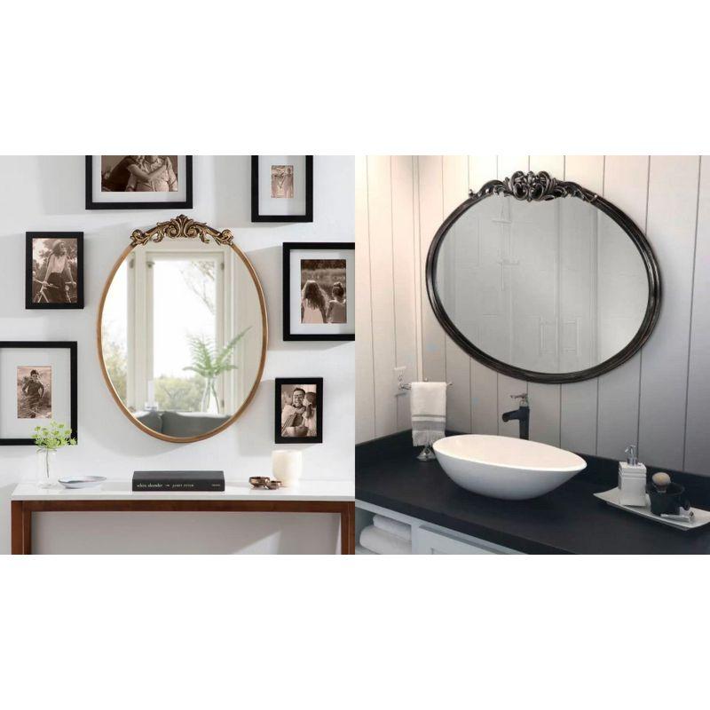 Kate and Laurel Arendahl Metal Round Mirror, 24" Diameter, Silver