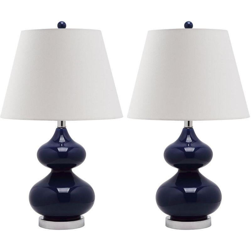 Eva Double Gourd Table Lamp (Set of 2) - 24 Inch Height - LIT4086 - Navy - Safavieh