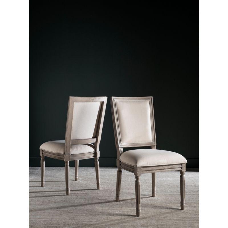 Buchanan Beige Linen Upholstered Side Chair Set