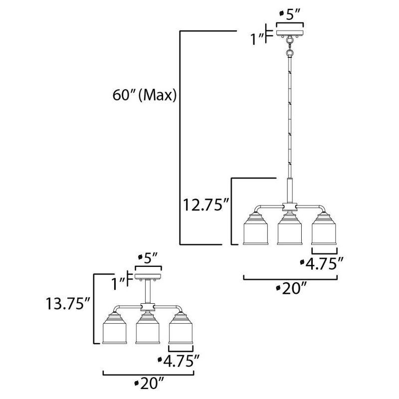 Maxim Lighting Acadia 3 - Light Chandelier in  Black