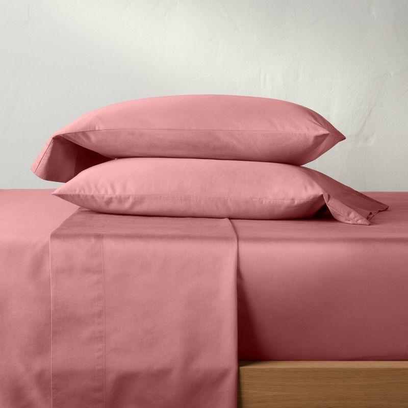 500 Thread Count Washed Supima Sateen Solid Sheet Set - Casaluna™