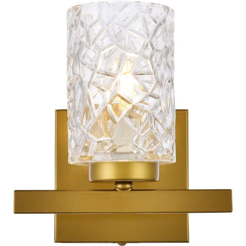 Elegant Lighting Cassie 1 light bath sconce in brass with clear shade