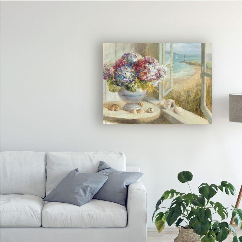 Trademark Fine Art -Danhui Nai 'Coastal Hydrangea' Canvas Art