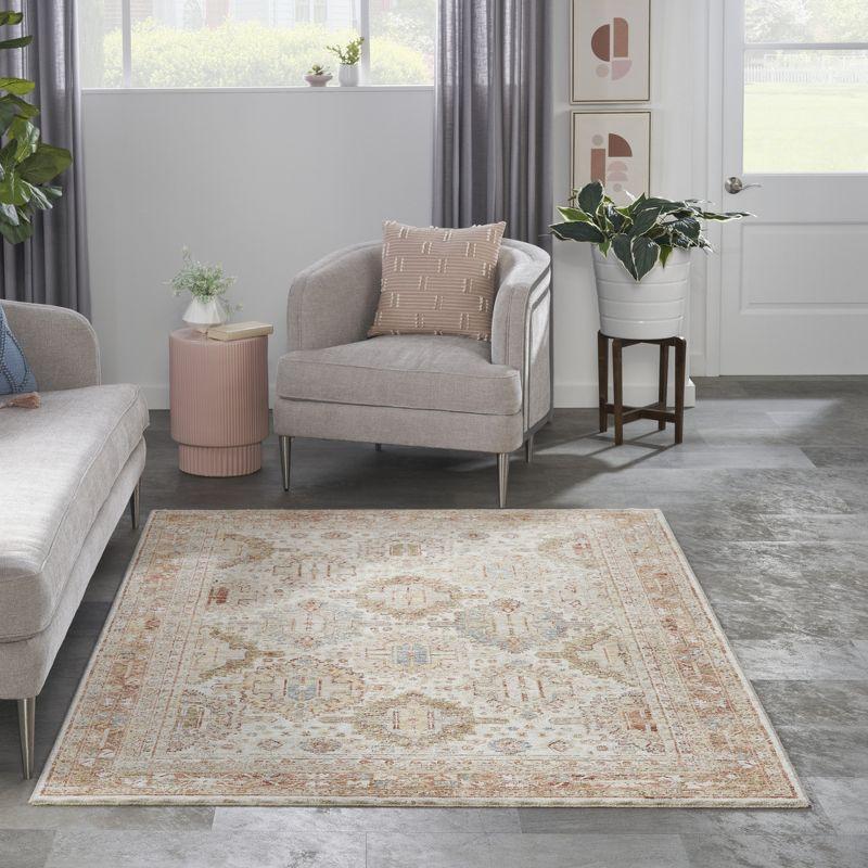 Nourison Petra Oramental Indoor Rug Ivory Multi 3'11" x 5'11"
