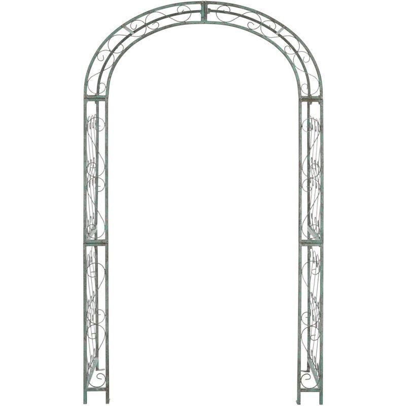 Pagan 48.5'' W x 18.5'' D Iron Arbor in Green