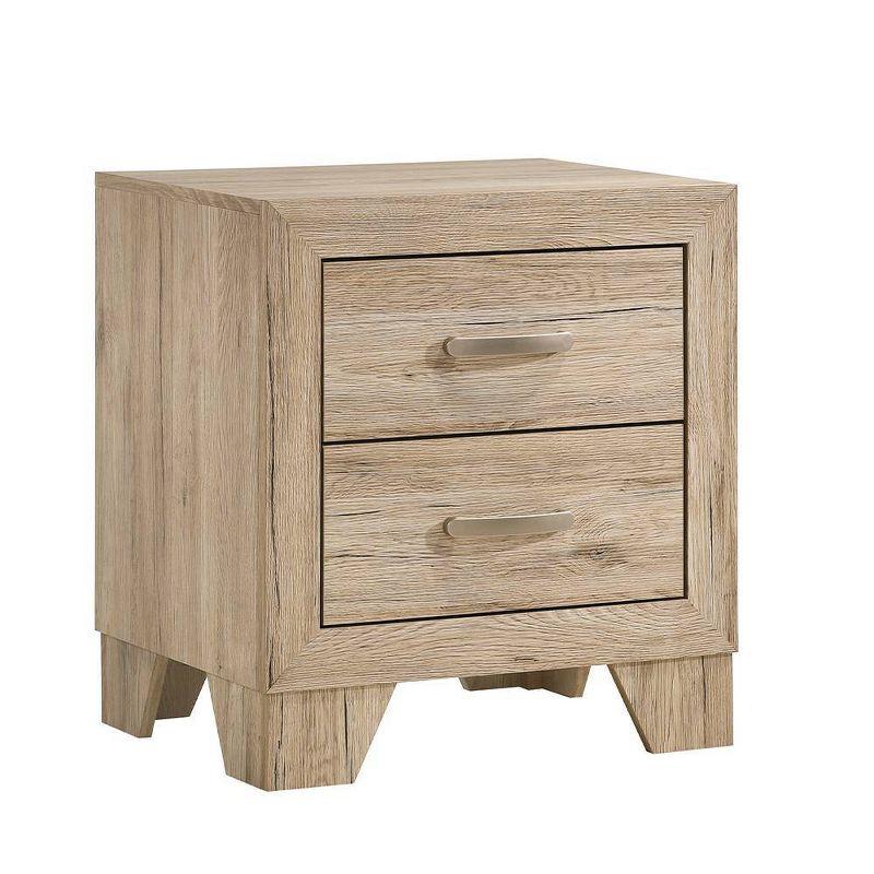 22" Miquell Nightstand Natural - Acme Furniture: Wood Composite, 24" High, Drawer Storage, Assembly Required