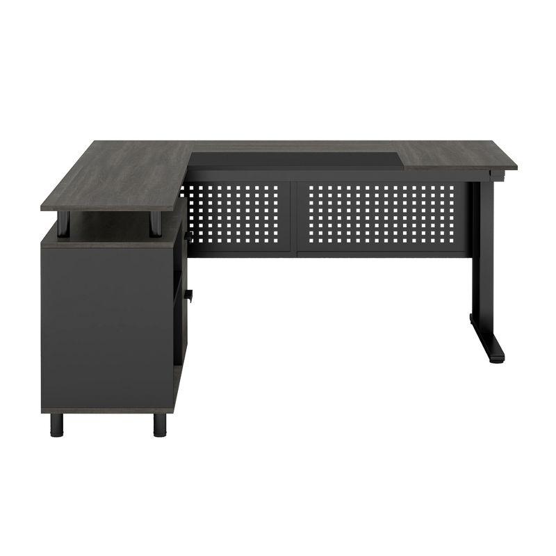 Ottovile 63'' W Executive Desk with File Cabinet for Home Office