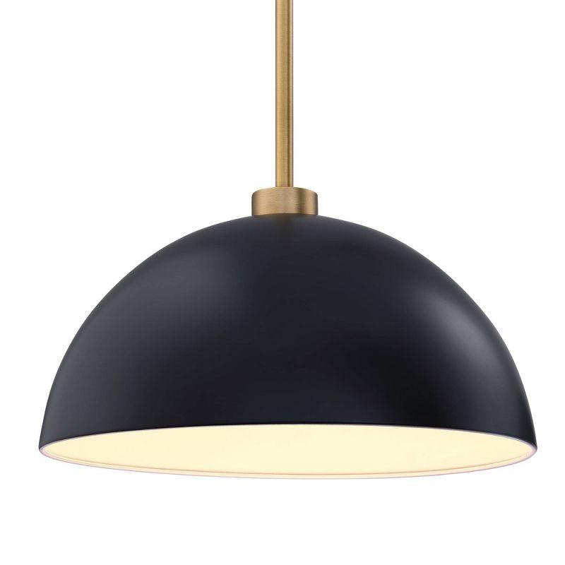 Nathan James 2-Light Percy Modern Island Pendant Ceiling Fixture Light Black/Gold