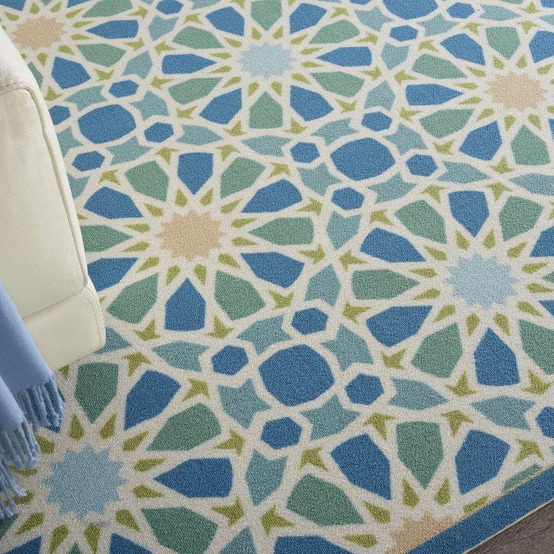 Waverly Sun & Shade "Starry Eyed" Porcelain Indoor/Outdoor Area Rug by Nourison SND29 7'9" x 10'10"
