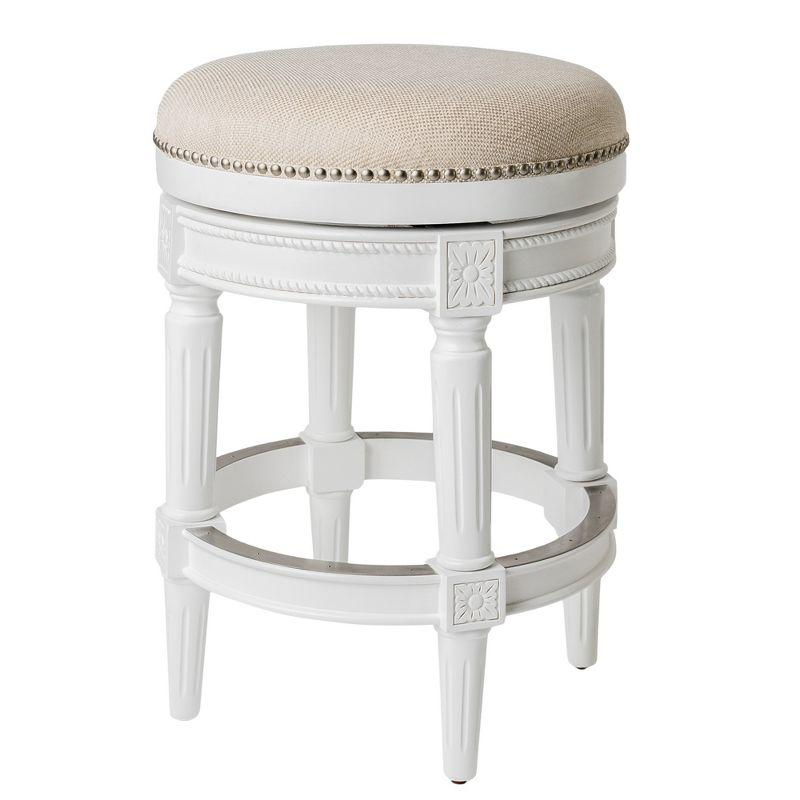 Maven Lane Pullman Backless Bar Stool with Fabric Upholstery