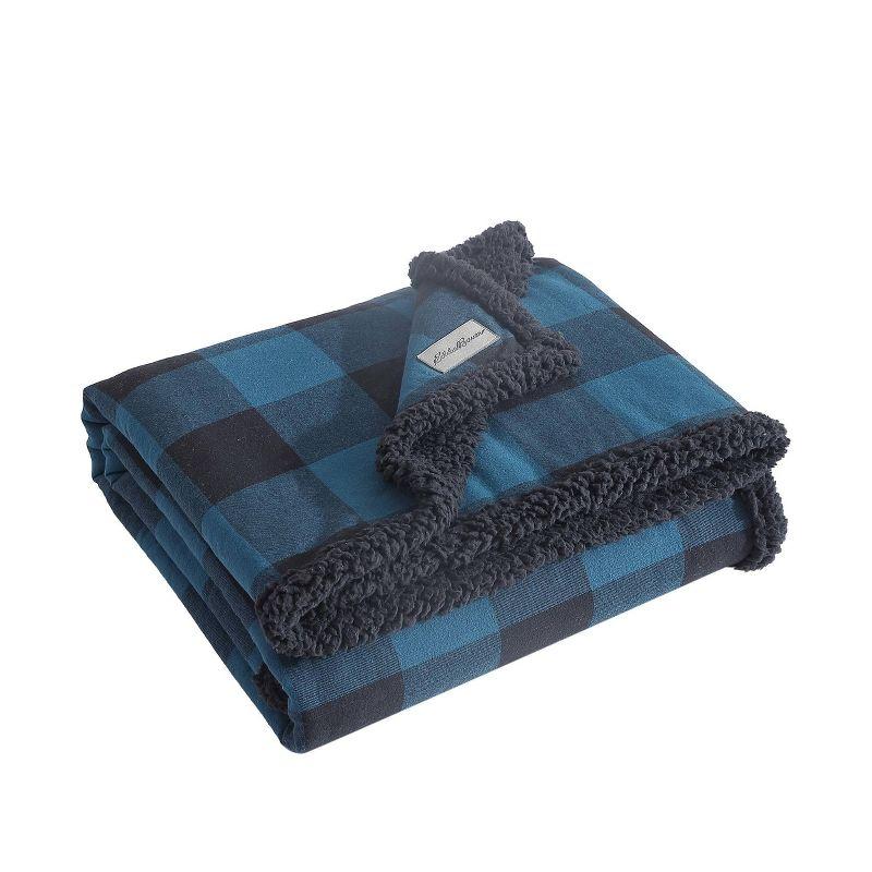 Eddie Bauer Eddie Bauer Cabin Plaid Flannel/Sherpa Throw Blanket