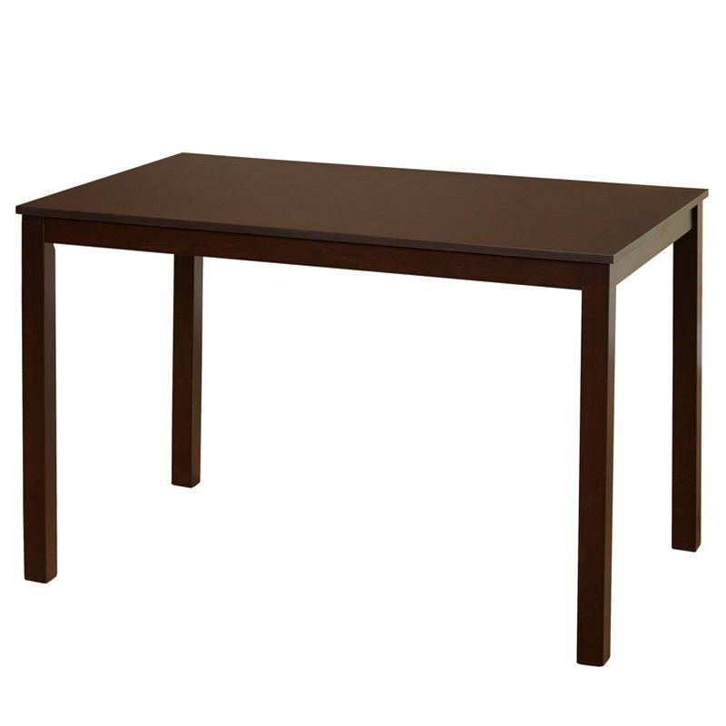 5pc Lucca Dining Set Beige/Brown - Buylateral: Modern Upholstered Chairs, Wood Composite Table