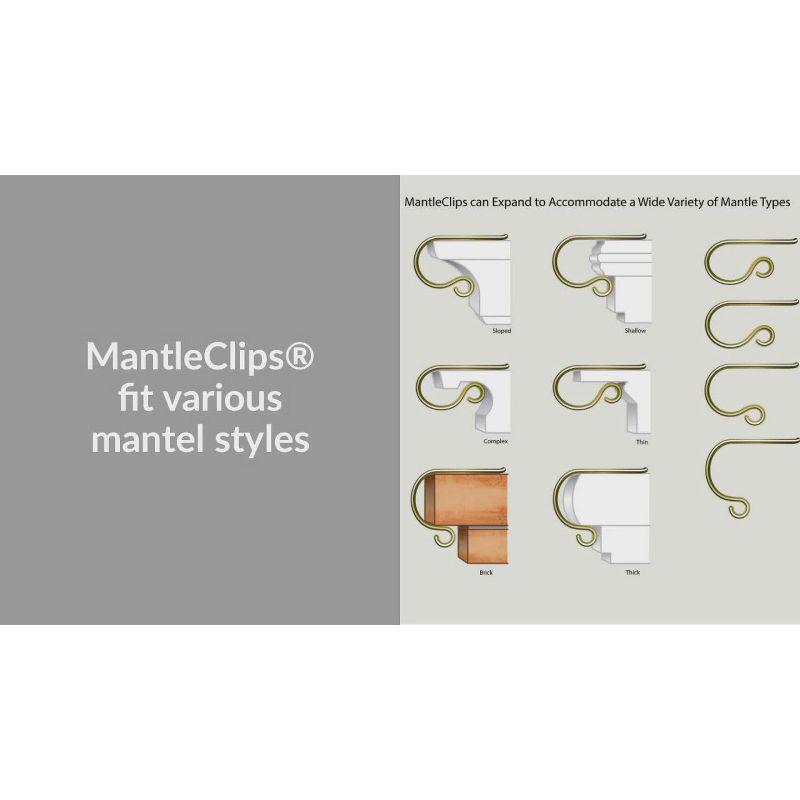 Haute Decor The Original MantleClips™ Stocking Holder (Set of 2)