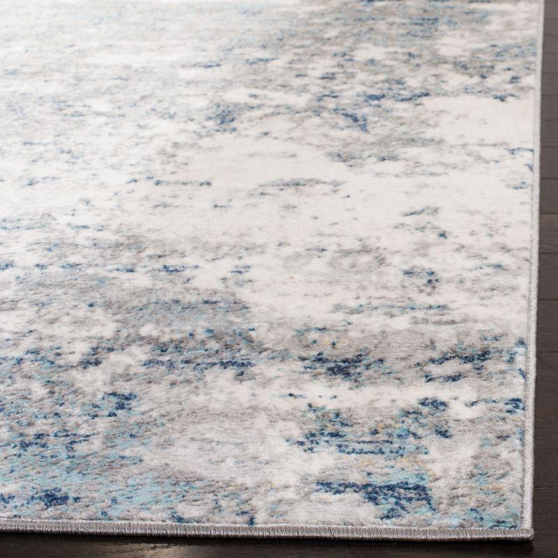 Brentwood BNT822 Power Loomed Area Rug - Light Grey/Blue - 3'x3' - Safavieh.