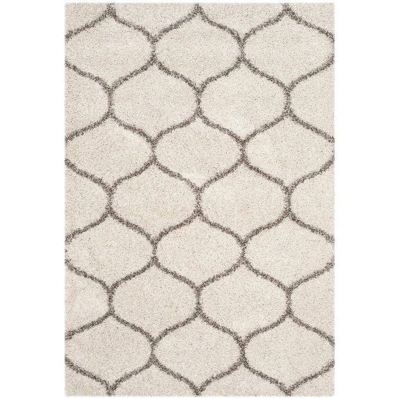 Hudson Shag SGH280 Power Loomed Indoor Area Rug - Ivory/Grey - 5'3"x7'6" - Safavieh