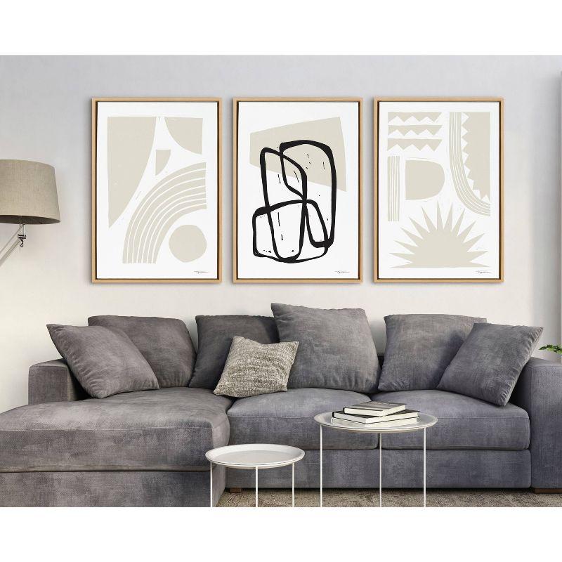 23" x 33" Sylvie Entangled Neutral Framed Wall Canvas by Statement Goods - Kate & Laurel All Things Decor