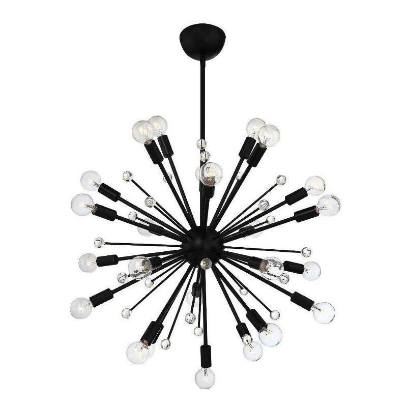 24 Light Metal Dimmable Sputnik Chandelier