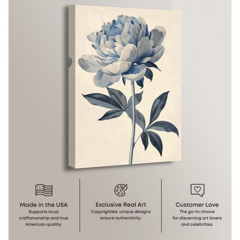 Art Remedy Delicate Blue Flower Minimalistic Floral Wall Art by Art Remedy