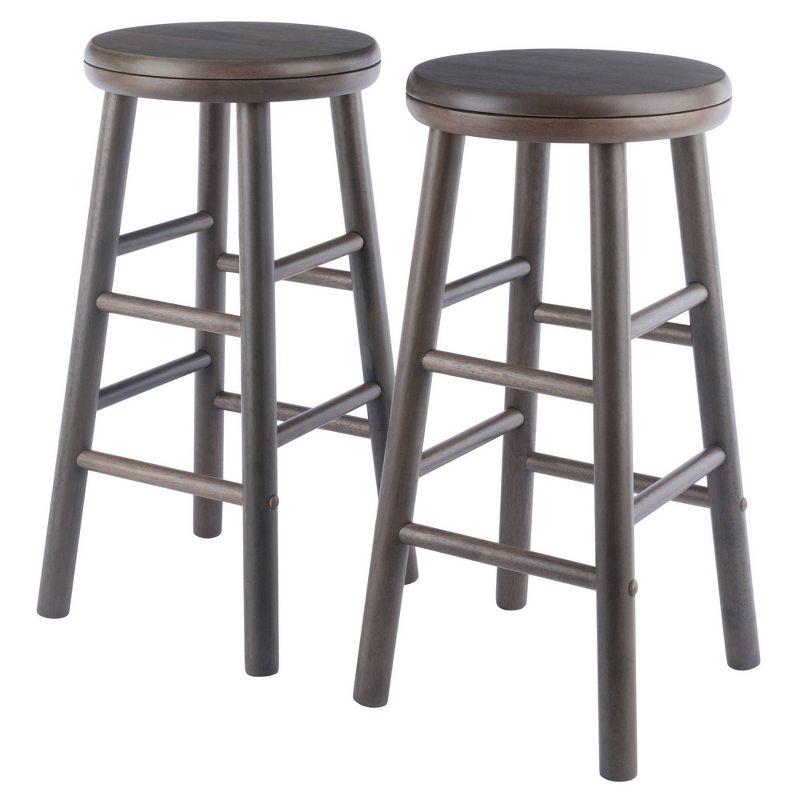 Winsome Swivel Solid Wood Counter Stool (Set of 2)