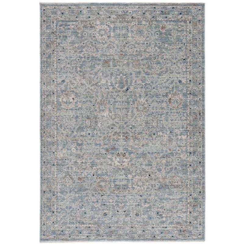 Antique Patina ANP656 Machine Made Loomed Area Rug - Blue/Ivory - 5'-3" X 7'-7" - Safavieh