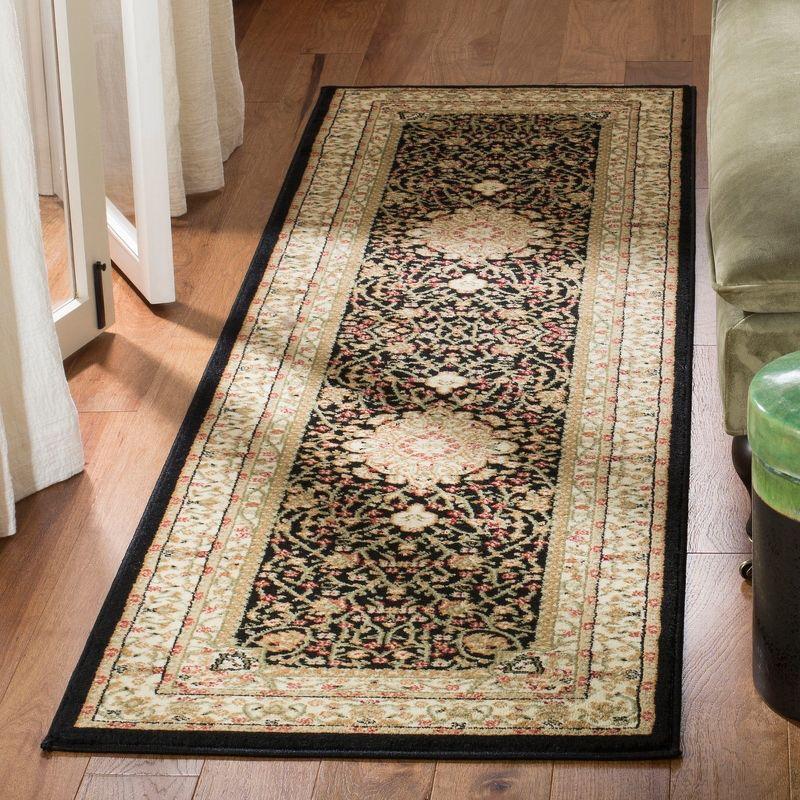 Lyndhurst LNH213 Power Loomed Runner Rug - Black/Ivory - 2'3"x6' - Safavieh.