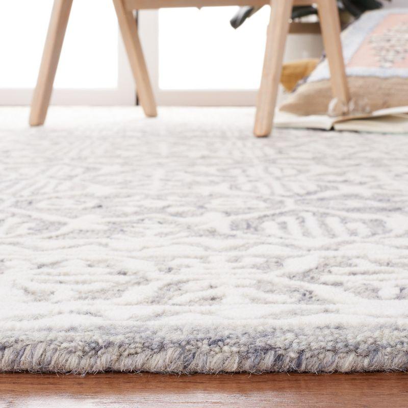 Metro MET903 Hand Tufted Indoor Area Rug - Dark Grey/Ivory - 6'x6' - Safavieh