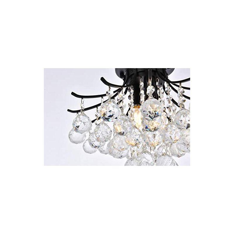 Elegant Lighting Toureg 16 inch black flush mount