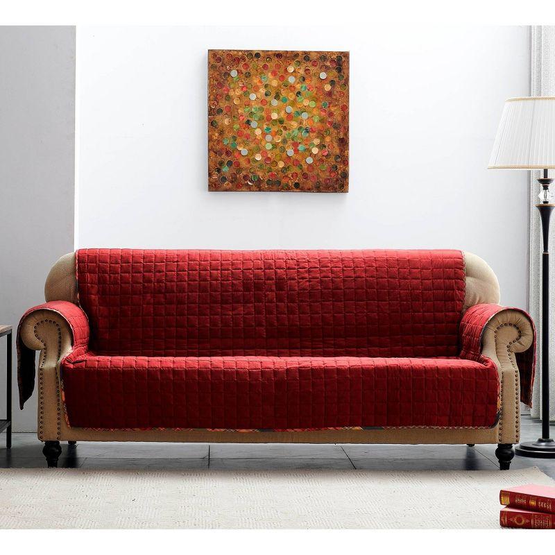 Barefoot Bungalow Durango Gold Rush Reversible Quilted Sofa Slipcover