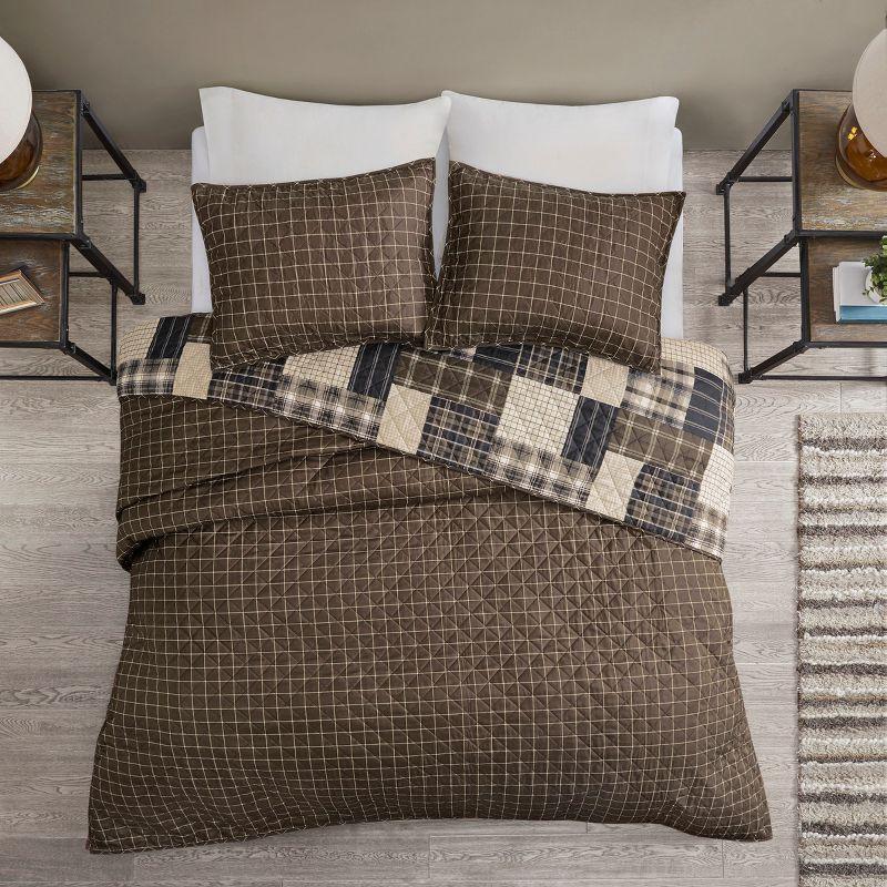 Timber 3 Piece Reversible Printed Quilt Set