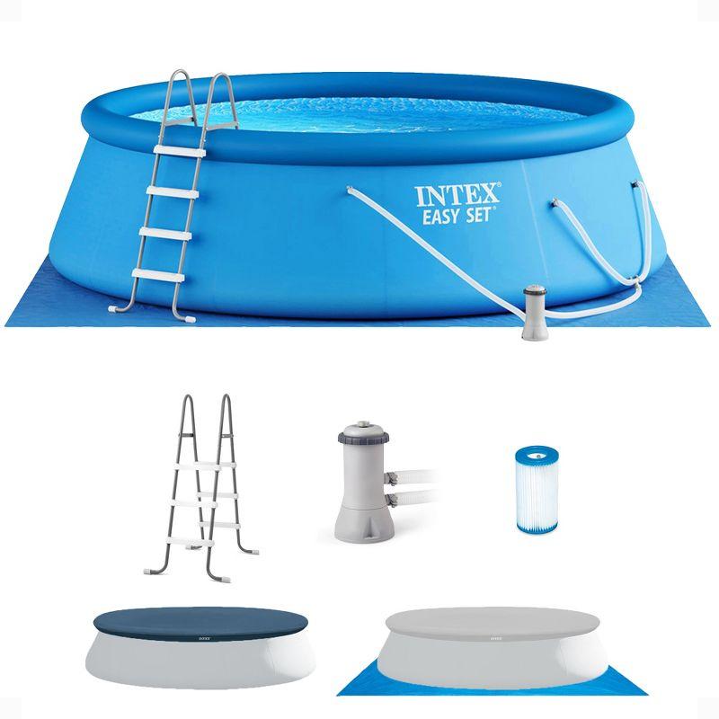 Intex Intex Easy Set Inflatable Kid Swimming Pool with Filter Pump