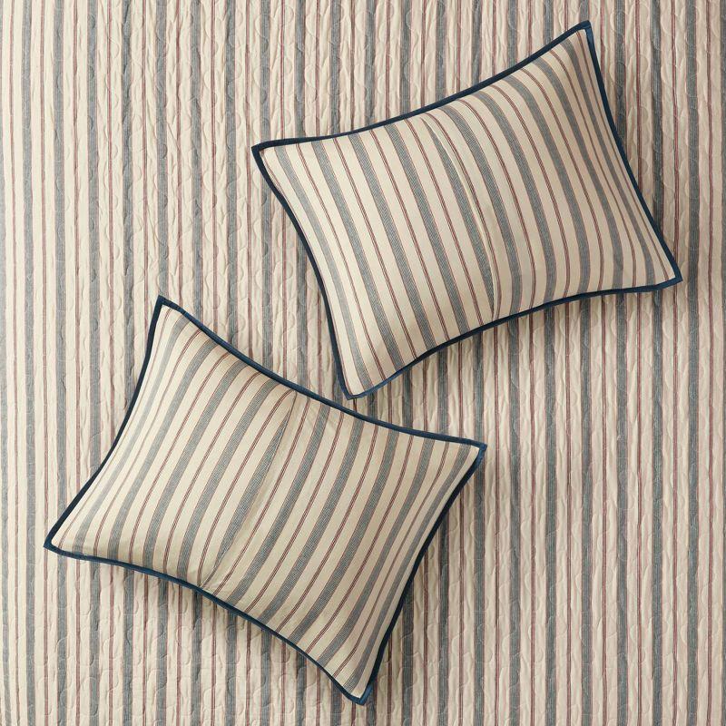 Madison Park Lucy Reversible Cotton Twill Quilt Set with Throw Pillows
